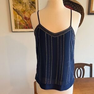 Lumiere Navy Camisole with Studded Accents